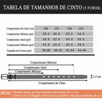 Cinto Masculino Preto Casual com Fivela