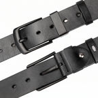 Cinto Masculino Preto Casual com Fivela