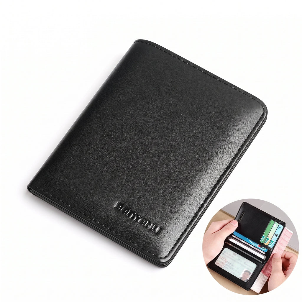 Carteira Masculina Vertical Slim de Couro Legítimo RFID