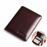 Carteira Masculina Vertical Slim de Couro Legítimo RFID