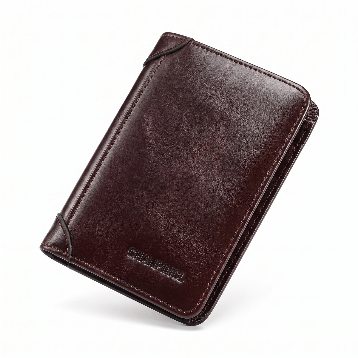 Carteira Masculina de Couro Legítimo Vertical Slim RFID