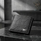 Kit Carteira e Cinto Masculino Retrô em PU