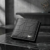 Kit Carteira e Cinto Masculino Retrô em PU
