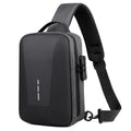 Bolsa Peitoral Masculina com Fecho de Senha e Entrada USB