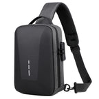 Bolsa Peitoral Masculina com Fecho de Senha e Entrada USB