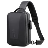 Bolsa Peitoral Masculina com Fecho de Senha e Entrada USB