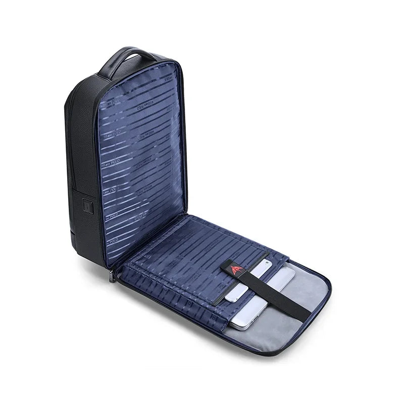 Mochila Masculina de Couro Grande para Notebook e Viagem