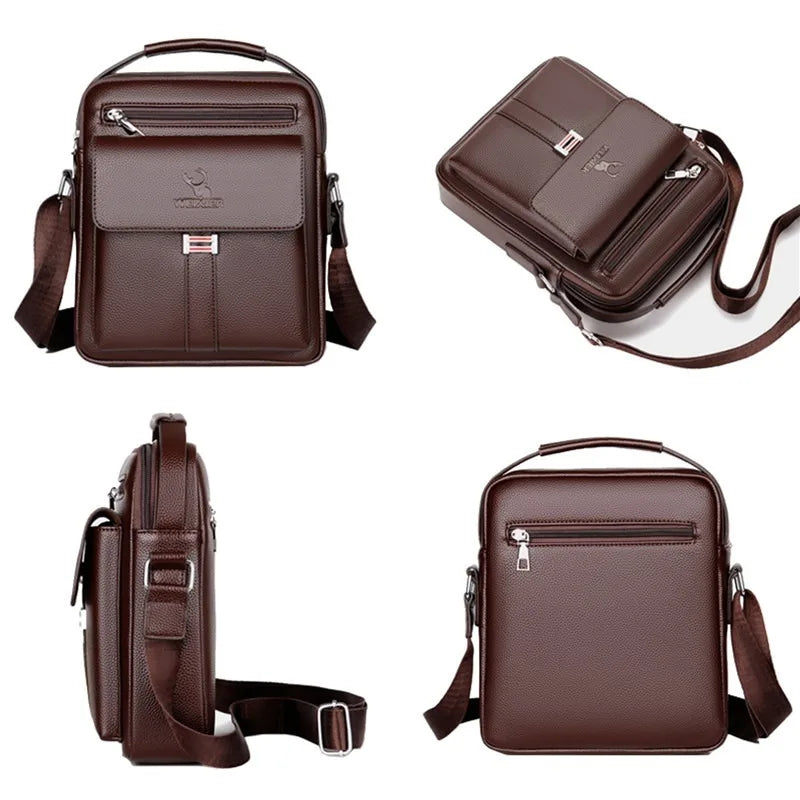 Bolsa Transversal Masculina em PU com Aba