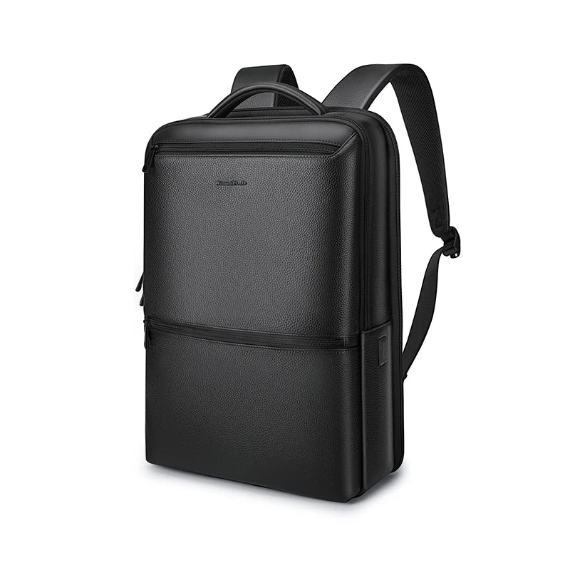 Mochila Masculina WilliamPAUL Impermeável de Couro para Notebook