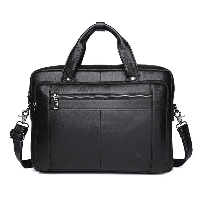 Pasta Executiva Masculina de Couro Legítimo para Notebook 15"