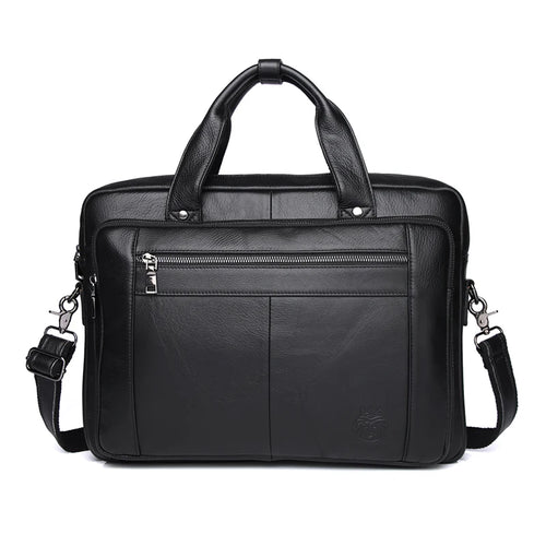 Pasta Executiva Masculina de Couro Legítimo para Notebook 15"