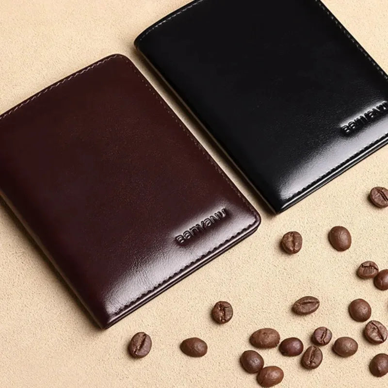 Carteira Masculina Vertical Slim de Couro Legítimo RFID
