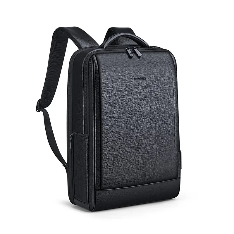 Mochila Masculina de Couro Grande para Notebook e Viagem