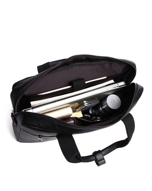 Pasta Executiva Masculina de Couro Legítimo para Notebook 15"