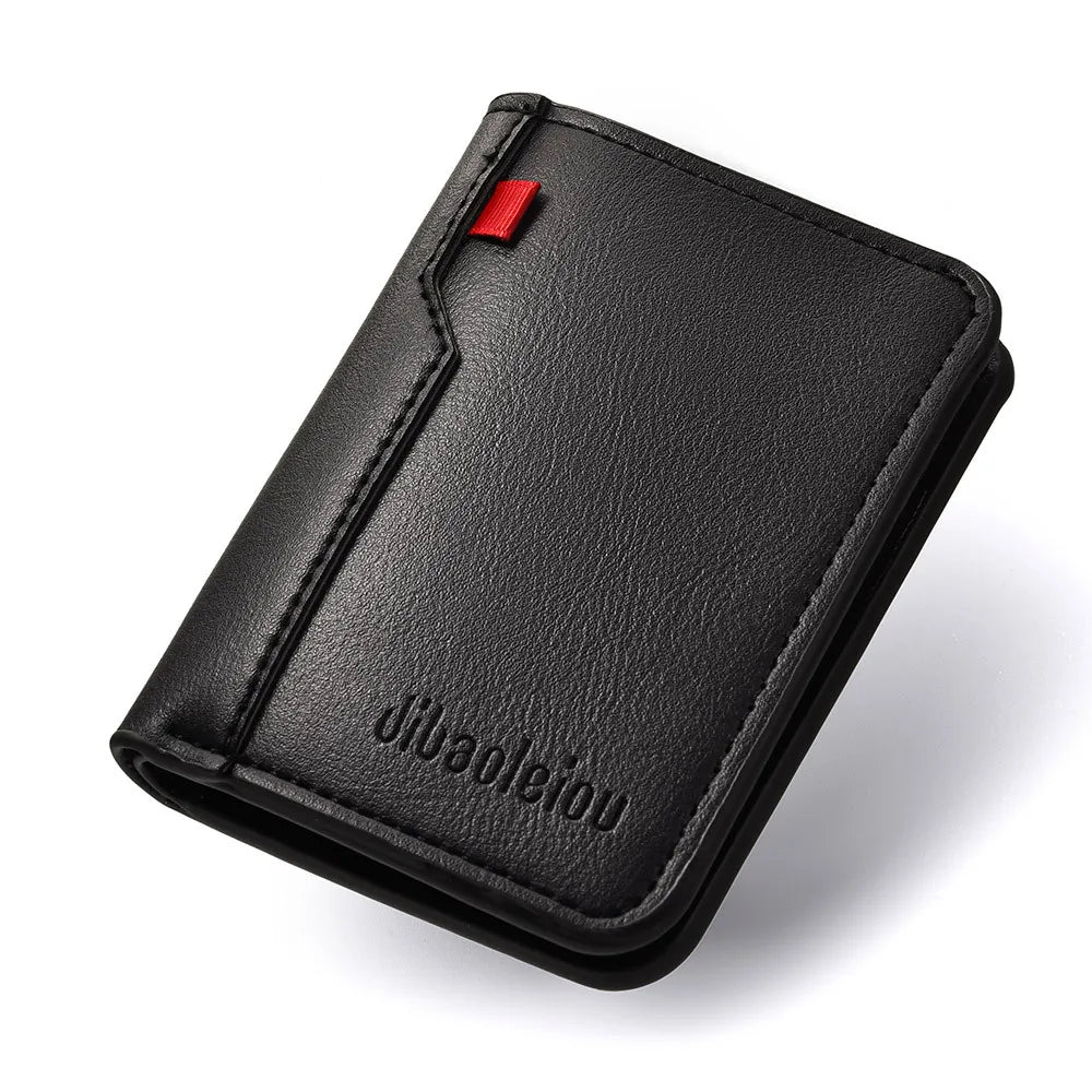 Carteira Masculina Compacta Porta-Cartões em PU