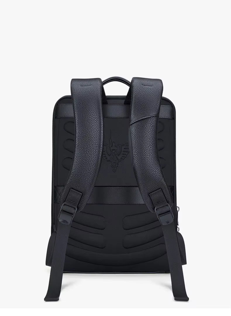 Mochila Masculina de Couro Grande para Notebook e Viagem
