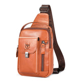 Bolsa Peitoral Masculina de Couro Legítimo BULLCAPTAIN