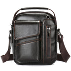 Bolsa Transversal Masculina de Couro Legítimo Vintage