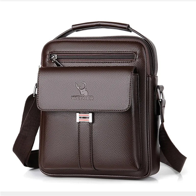 Bolsa Transversal Masculina em PU com Aba
