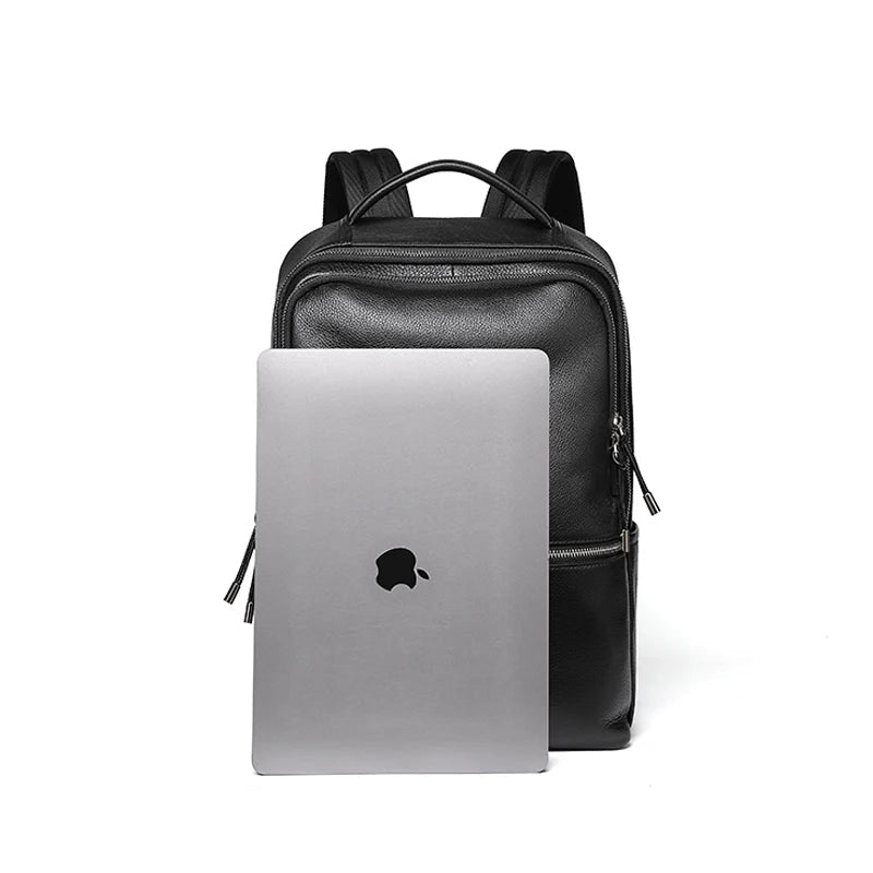 Mochila Masculina Bison Denim de Couro Legítimo para Notebook