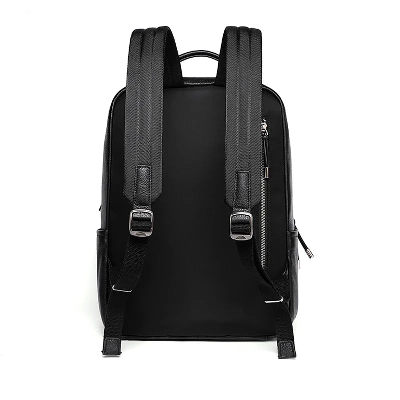 Mochila Masculina Bison Denim de Couro Legítimo para Notebook
