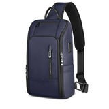 Bolsa Peitoral Masculina HK em Oxford Impermeável com Entrada USB