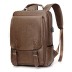 Mochila Masculina Impermeável em PU para Notebook
