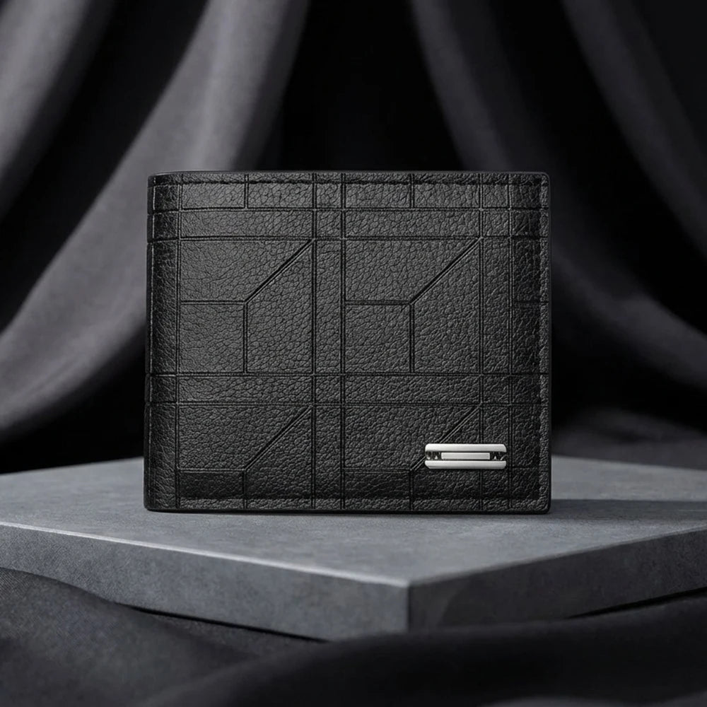 Kit Carteira e Cinto Masculino Retrô em PU