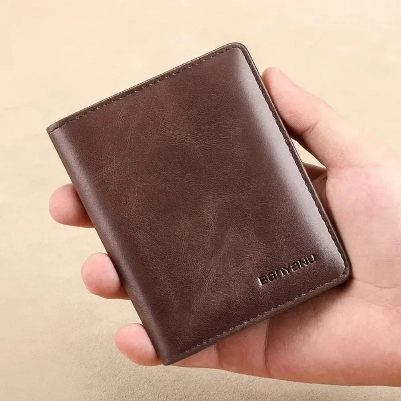 Carteira Masculina Vertical Slim de Couro Legítimo RFID