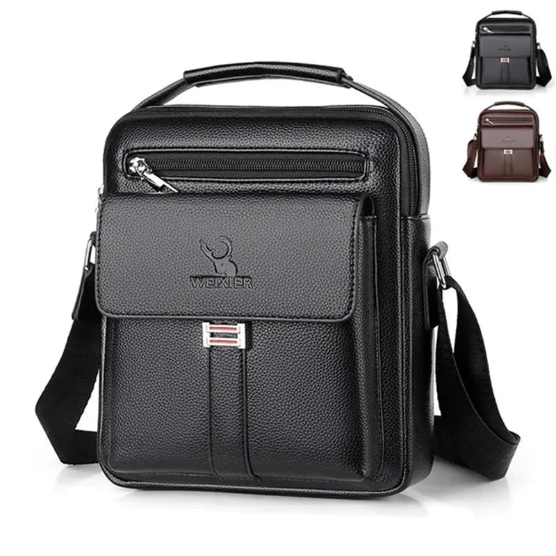 Bolsa Transversal Masculina em PU com Aba