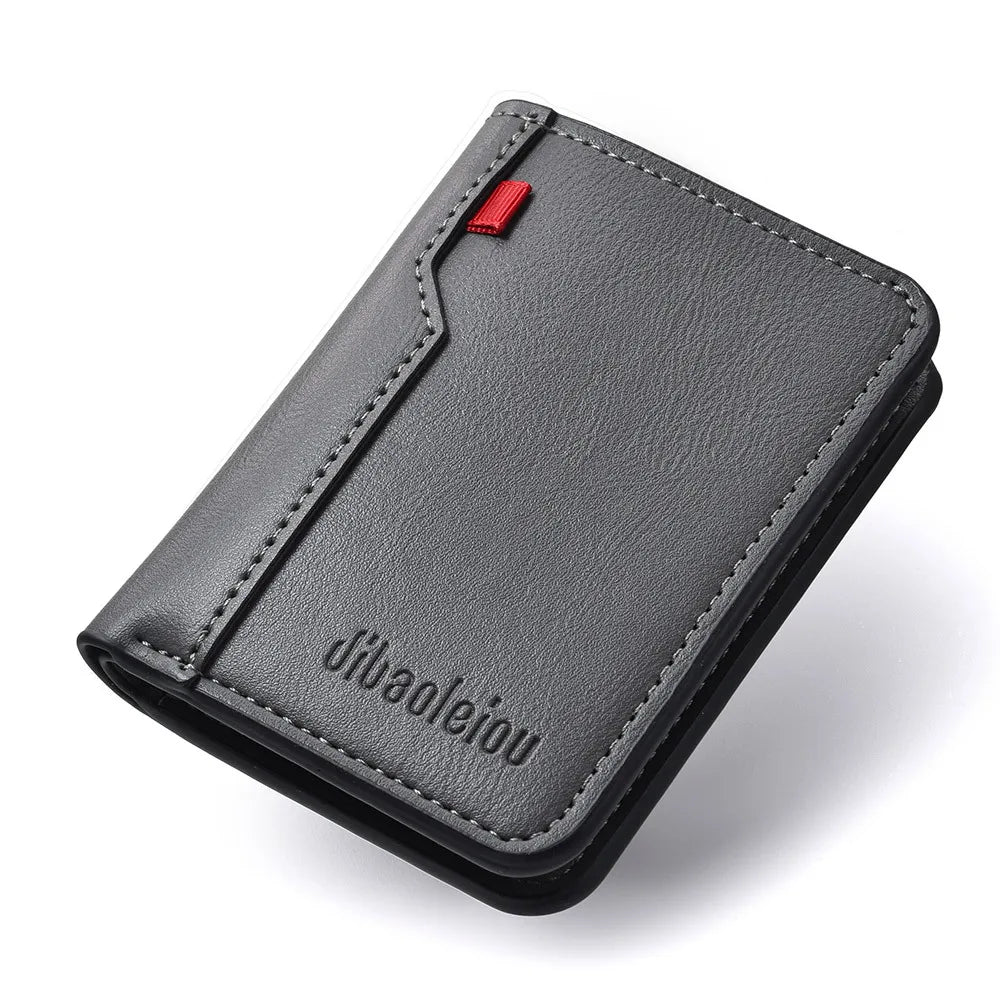 Carteira Masculina Compacta Porta-Cartões em PU