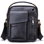 Bolsa Transversal Masculina de Couro Legítimo Vintage