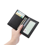 Carteira Masculina RFID de Couro Legítimo Slim Porta Cartões