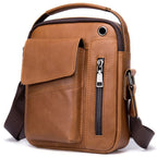 Bolsa Transversal Masculina de Couro Legítimo Vintage