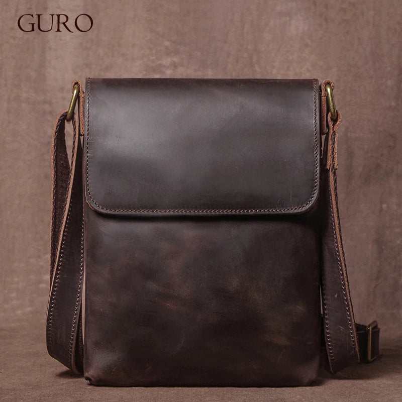 Bolsa Masculina Tiracolo em Couro Legítimo GURO