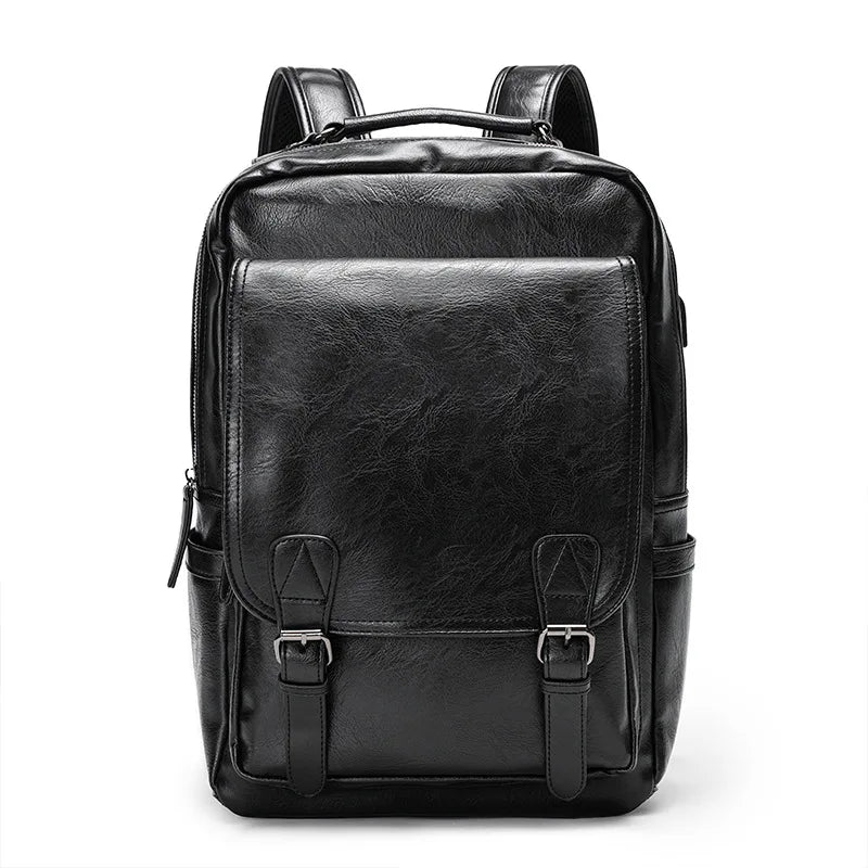 Mochila Masculina Impermeável em PU para Notebook