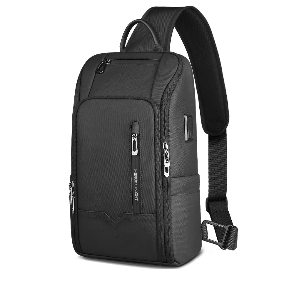 Bolsa Peitoral Masculina HK em Oxford Impermeável com Entrada USB