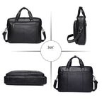 Pasta Executiva Masculina de Couro Legítimo para Notebook 15"