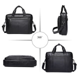 Pasta Executiva Masculina de Couro Legítimo para Notebook 15"