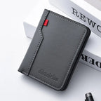 Carteira Masculina Compacta Porta-Cartões em PU
