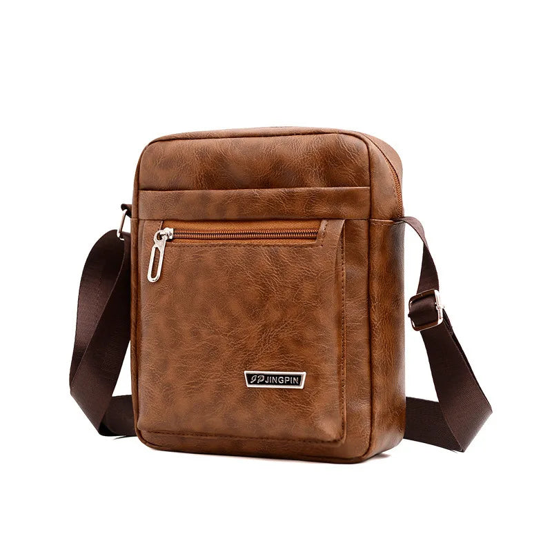 Bolsa Transversal Masculina em PU com Aba