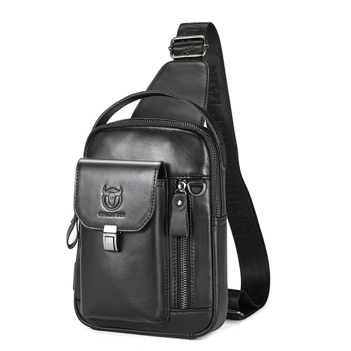 Bolsa Peitoral Masculina de Couro Legítimo BULLCAPTAIN