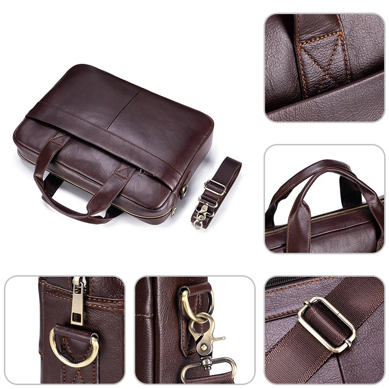 Pasta Masculina em Couro Bovino para Notebook 15,6