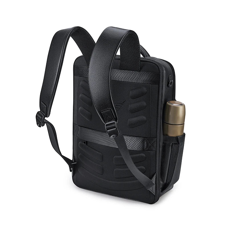 Mochila Masculina WilliamPAUL Impermeável de Couro para Notebook