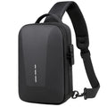 Bolsa Peitoral Masculina com Fecho de Senha e Entrada USB