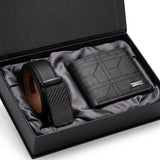 Kit Carteira e Cinto Masculino Casual em PU